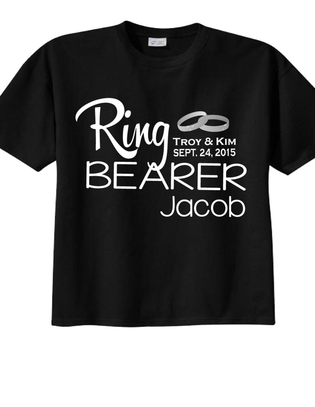 Personalized Ring Bearer Shirts and Tshirts With Rings and Wedding Date