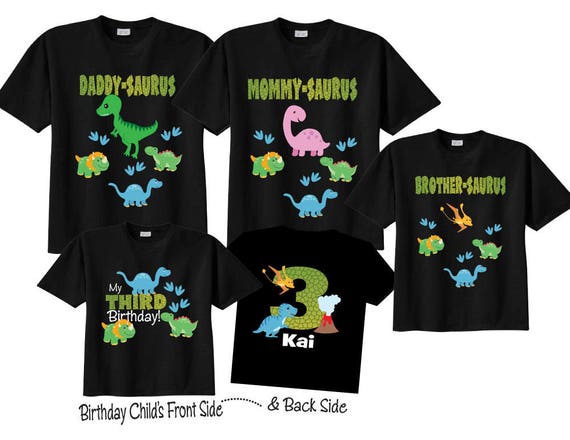 5 camisas set 3rd Birthday Shirts with Dinosaurs Family - Etsy México 5 camisas set 3rd Birthday Shirts with Dinosaurs Family - Etsy México