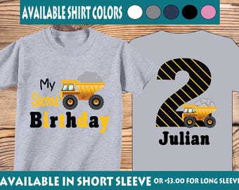Dump Truck Birthday Shirt: Personalized Construction Theme