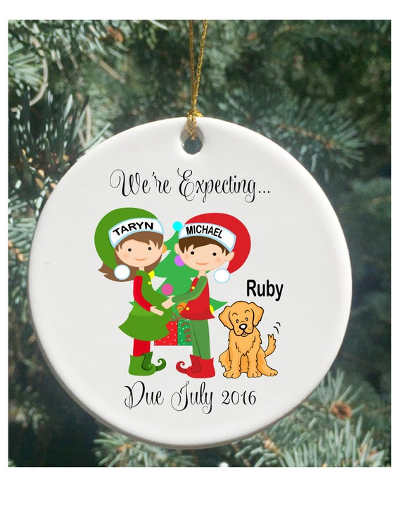 Expecting ornament with hot sale dog