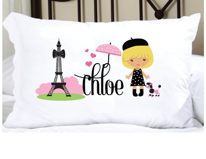 Personalized Pillow Case for Girls with Paris Etsy