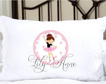 Personalized Pillowcase with Adorable Ballerina Personalized Pillow case with Ballerina