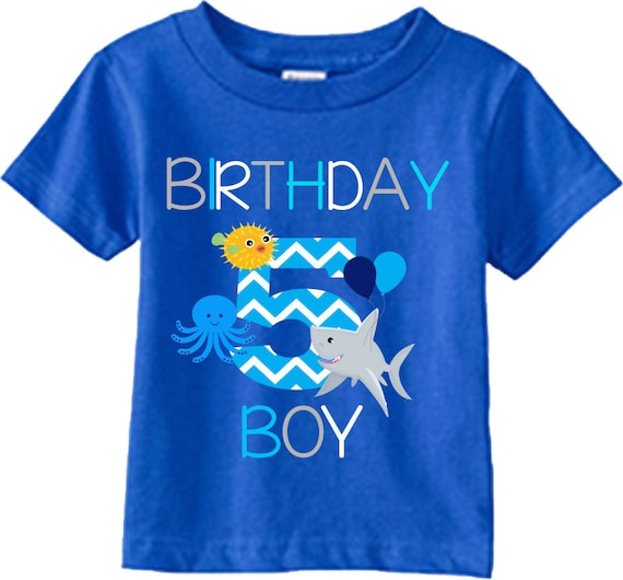 Shark Birthday Shirt - 5th Birthday Shark Birthday Shirt - 5th Birthday