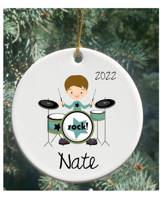 Drummer christmas ornament 2025
