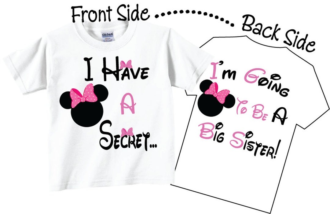 Big Sister Announcement Shirt: Pink Bows, I Have A Secret Tee  Australia