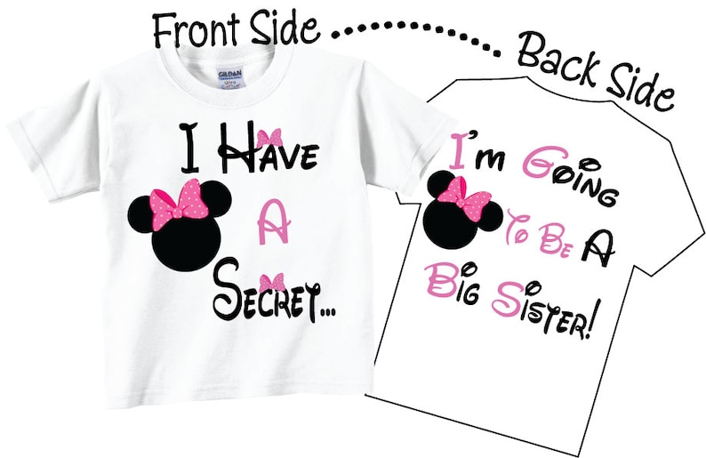 I'm Going To be A Big Sister Shirts Cute Pink Bows Tees 