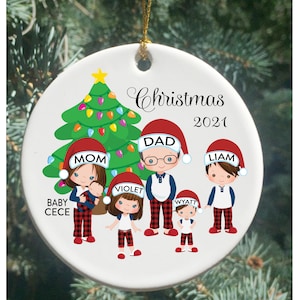 Personalized Family Ornaments, Custom Family Ornament, Family Christmas Ornaments, Personalized Family Ornaments, Family Ornament