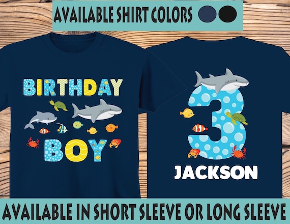 Sea Animal Birthday Shirt: Ocean Theme, Any Age