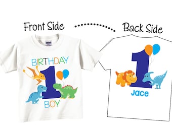 My 1st Birthday Shirts and Tshirts with Dinosaur Theme Birthday Shirt