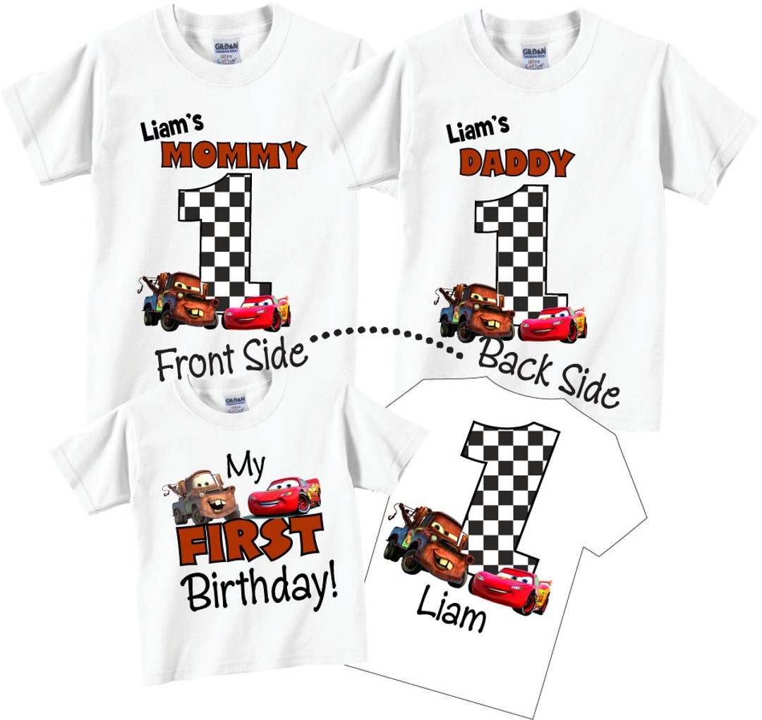 3 Shirt Set 1st Birthday Shirts for Mom and Dad Family Etsy