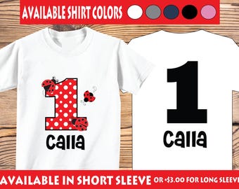 Ladybug Birthday Shirt: Personalized First Birthday Outfit
