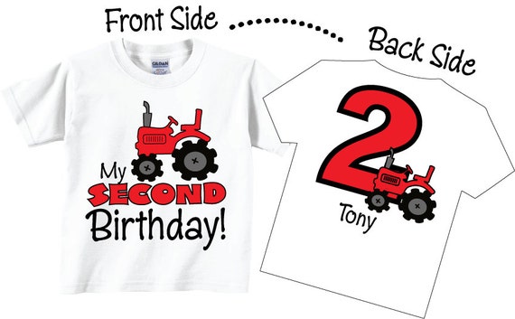Red Tractor Birthday Shirt: Personalized Farm Theme Party