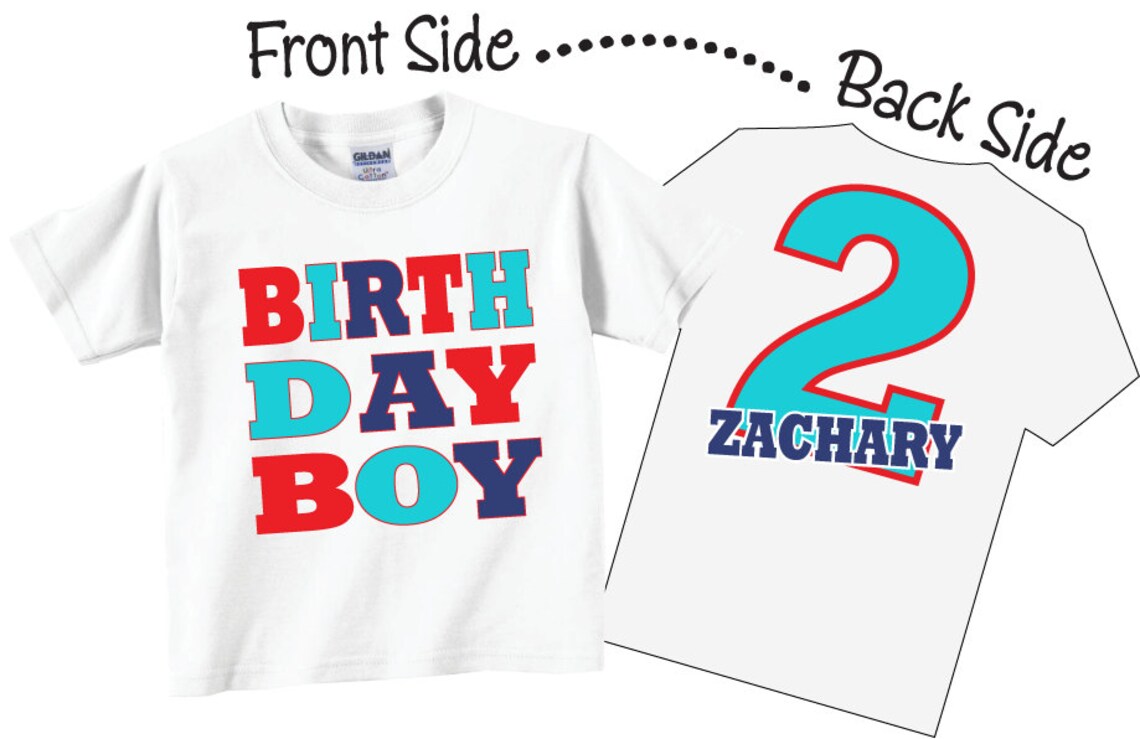 Birthday Boy Shirts And Tshirts For Second Birthday Third Etsy