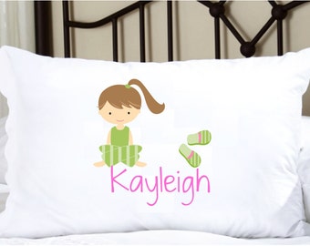 Personalized Pillowcase with Cute Little Girl for Sleepover Pillowcases, slumber party pillow case makes great gift for sleepovers