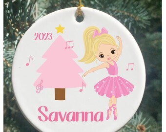 Personalized Ballerina Christmas Ornament, Kids Ornament, Girls Ornaments, Ballet Christmas Ornament, Ballerina Ornaments, Dancer Ornaments