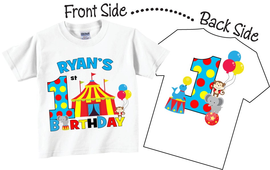 1st Birthday Shirts for Boys With Circus Birthday or Any Age | Etsy