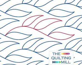 Vining - Longarm Pantograph | Digital Leaf and Vine Design | Seamless Quilting Pattern for Longarm Machines