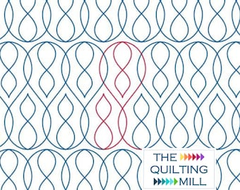 Blown Glass - Longarm Pantograph | Digital Swirl Design | E2E Quilting Pattern for Quilting Machines