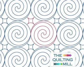 Cinnamon Sugar Swirl - Quilting Pantograph | Digital Quilting Design | Whimsical Swirl Longarm Pattern for Quilts