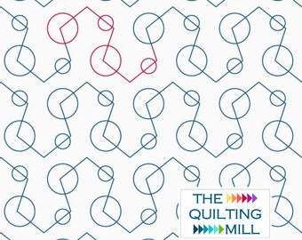 Fizzy Zipper - Circle Quilting Pantograph | Digital Longarm Quilting Pattern | Fun Geometric Circle Design for Quilting Machines