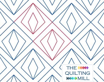 Shards - Diamond Pantograph Pattern | Digital Quilting Pantograph | Longarm Quilting Pantograph Design