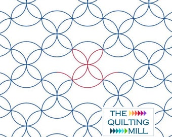 Tangelo - Digital  Pantograph | Orange Peel Pattern for Longarm Quilting | Bold Overlapping Circles | E2E Design | Instant Download