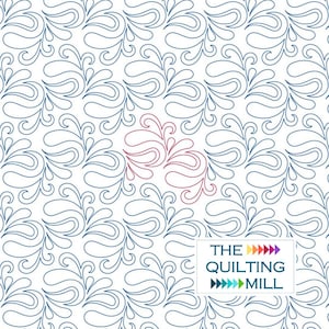 Bedhead - Digital Quilting Pantograph | Feather Swirl Pattern for Longarm Quilting | Instant Download Edge to Edge Design