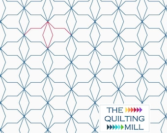 Tessellation 2 - includes vertical and horizontal layouts - Digital Longarm Quilting Design for Edge to Edge Pantograph