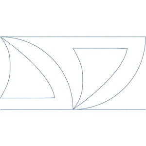 Sideways Clam 2 - Quilting Pantograph | Digital Clam Shell Pattern for ...