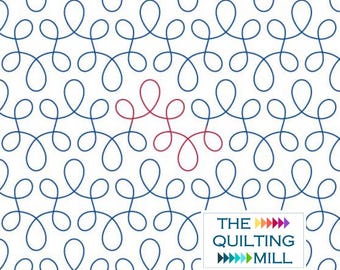 Lacy Loops Large - Self-Print Paper Pantograph & PantoVision | Playful Loop Quilting Design for Longarm Machines | DIY Printable Pattern