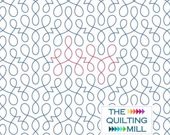 Loopy Zag - Self-Print Paper Pantograph Design for Longarm Quilting | Fun Zigzag & Loop Quilt Pattern Download