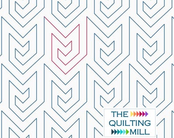 Chevron Maze - Digital Pantograph | Quilting Pantographs for Longarm Machines | Geometric Chevron Pattern | Digital Quilt Pantograph