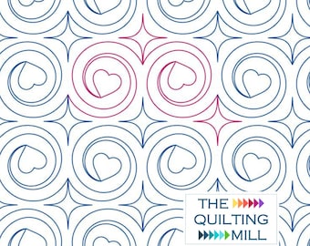 Valentine Grid - Digital Longarm Quilting Design for Edge to Edge Pantograph