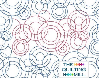 Raindrop Ripples - Digital Longarm Design | Gentle Bubble Quilting Pattern | E2E Quilting for Longarm Machines
