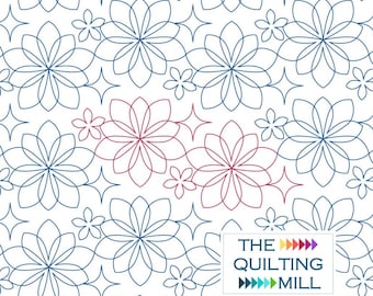 Sparkle Bloom - Digital Longarm Pantograph | Floral Quilting Pattern | Edge-to-Edge Digital Design for Longarm Machines