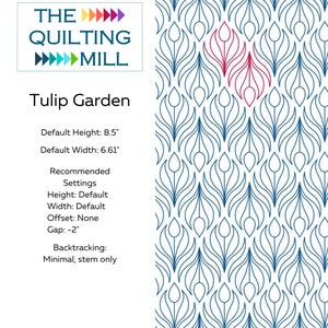 Tulip GardenDigital Longarm Quilting Design for Edge to Edge Pantograph image 5