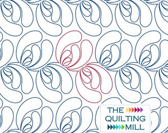 Feather Floof – Digital Longarm Quilting Pantograph | Playful Feather Edge‑to‑Edge Design | Pantographs for Longarm Machine
