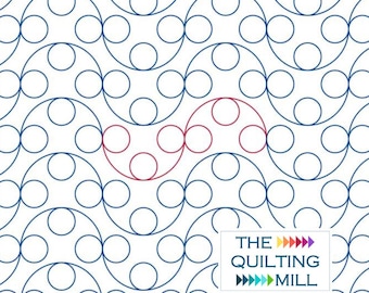 Juggling - Fun Circle Pantograph | Digital Quilting Pattern | Playful and Whimsical Longarm Design | E2E Quilting