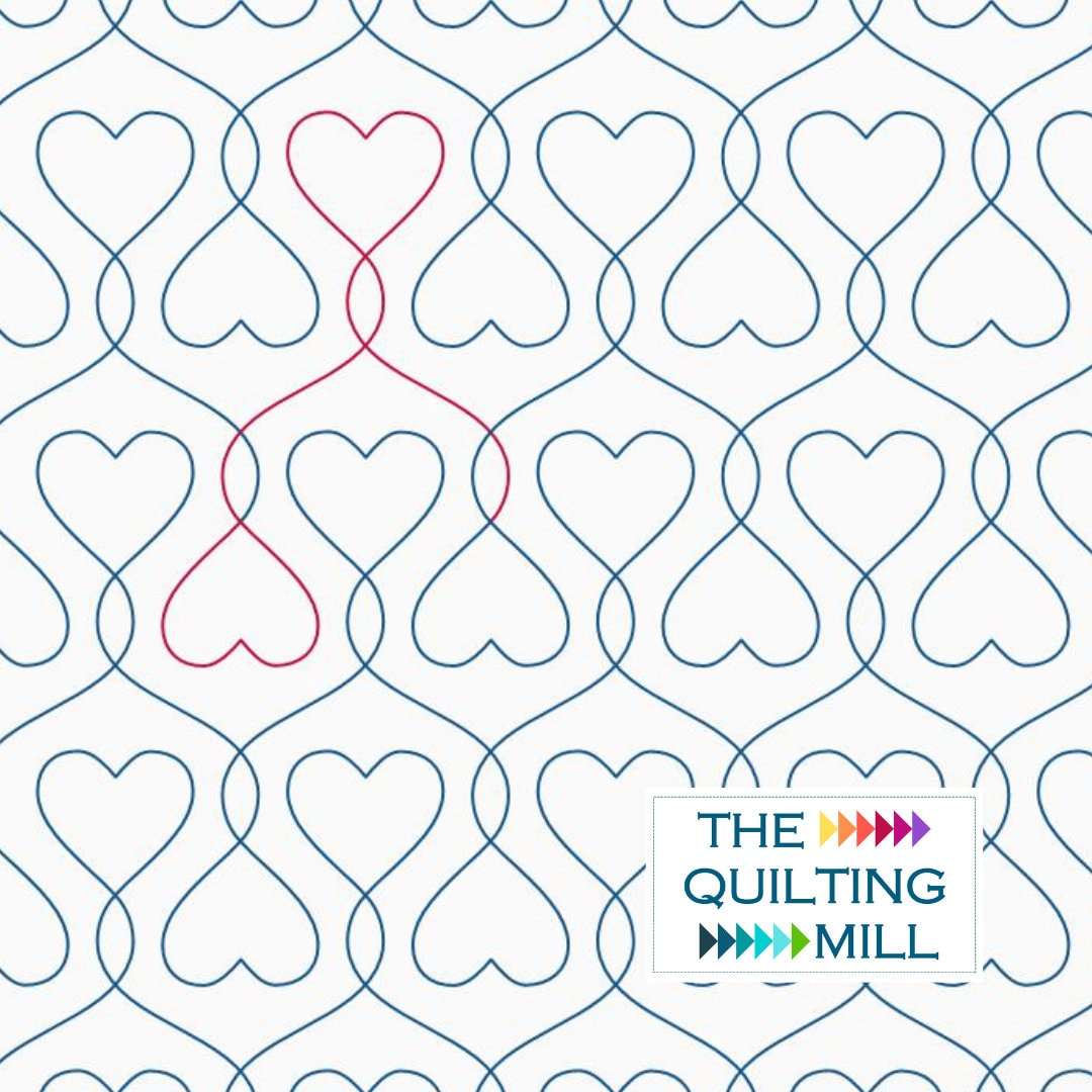Heart Strings - Heart Pantograph | Romantic Quilting Design | Digital ...