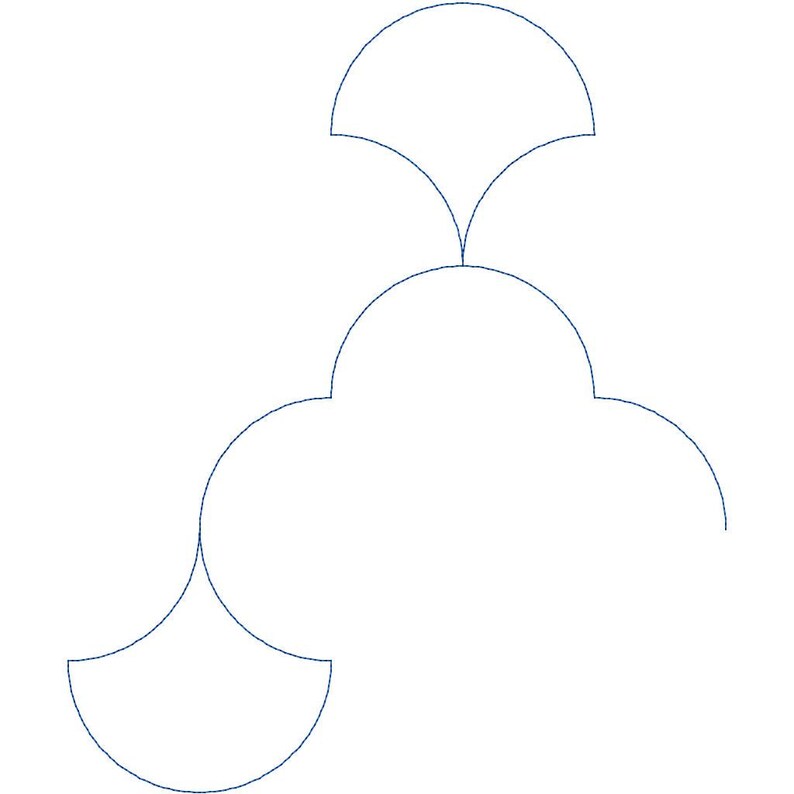Interlocking Clamshell Clam Puzzle - Digital Pantograph | Clamshell Quilting Design | Seamless ...