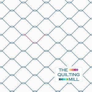 Chain Link Fence--Digital Longarm Quilting Design for Edge to Edge Pantograph