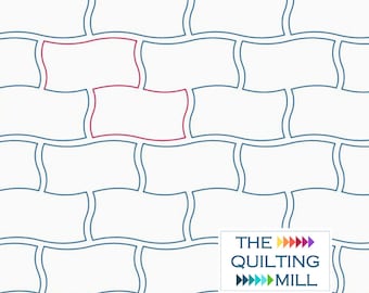 Wobbling Bricks - Digital Longarm Quilting Design for Edge to Edge Pantograph