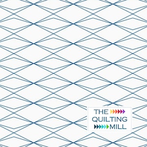 Diamond Rain Offset - Extended Width Pantograph | Digital Longarm Quilting Design | Geometric Diamond Pattern