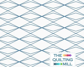 Diamond Rain Offset - Extended Width Pantograph | Digital Longarm Quilting Design | Geometric Diamond Pattern