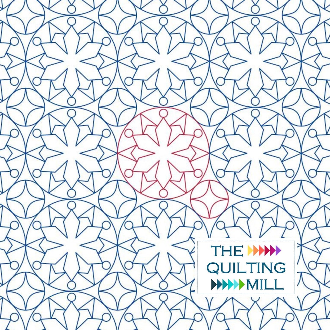 Ice Crystals Sparkle - Digital Longarm Quilting Design for Edge to Edge ...