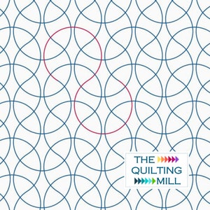 Chain Mail Quilting Pantograph: Interlocking Circles Digital Pattern