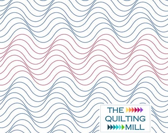 Drift Extended Width - Digital Pantograph | Modern Wave Quilting Design | Longarm Quilting Pattern for Quilters