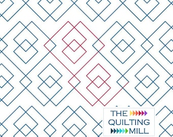Interlocking Squares – Digital Longarm Quilting Pantograph | Easy E2E Pattern for Computerized Machines