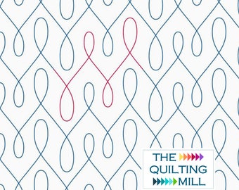 Uneven Wishbone - Digital Quilt Pantograph | Fun Loop Pattern | Longarm Quilting Design for Computerized Machines