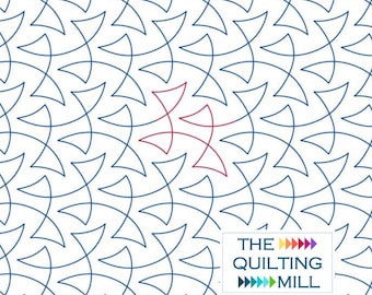 Scattered Self-Print Paper Pantograph | Geometric Edge-to-Edge Quilting Design | DIY Printable Longarm Pattern | Instant Download